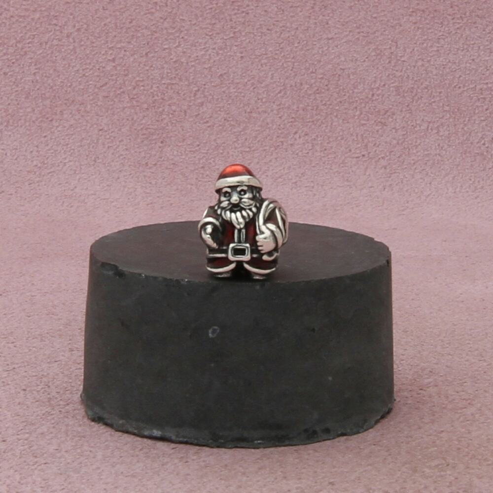 pandora sterling silver authentic enamel christmas santa bead (791231) charm